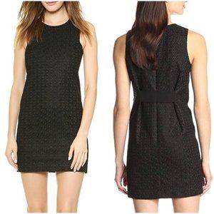 Theory Gwideen Eyelet Sleeveless Sheath Dress - Black Size 6